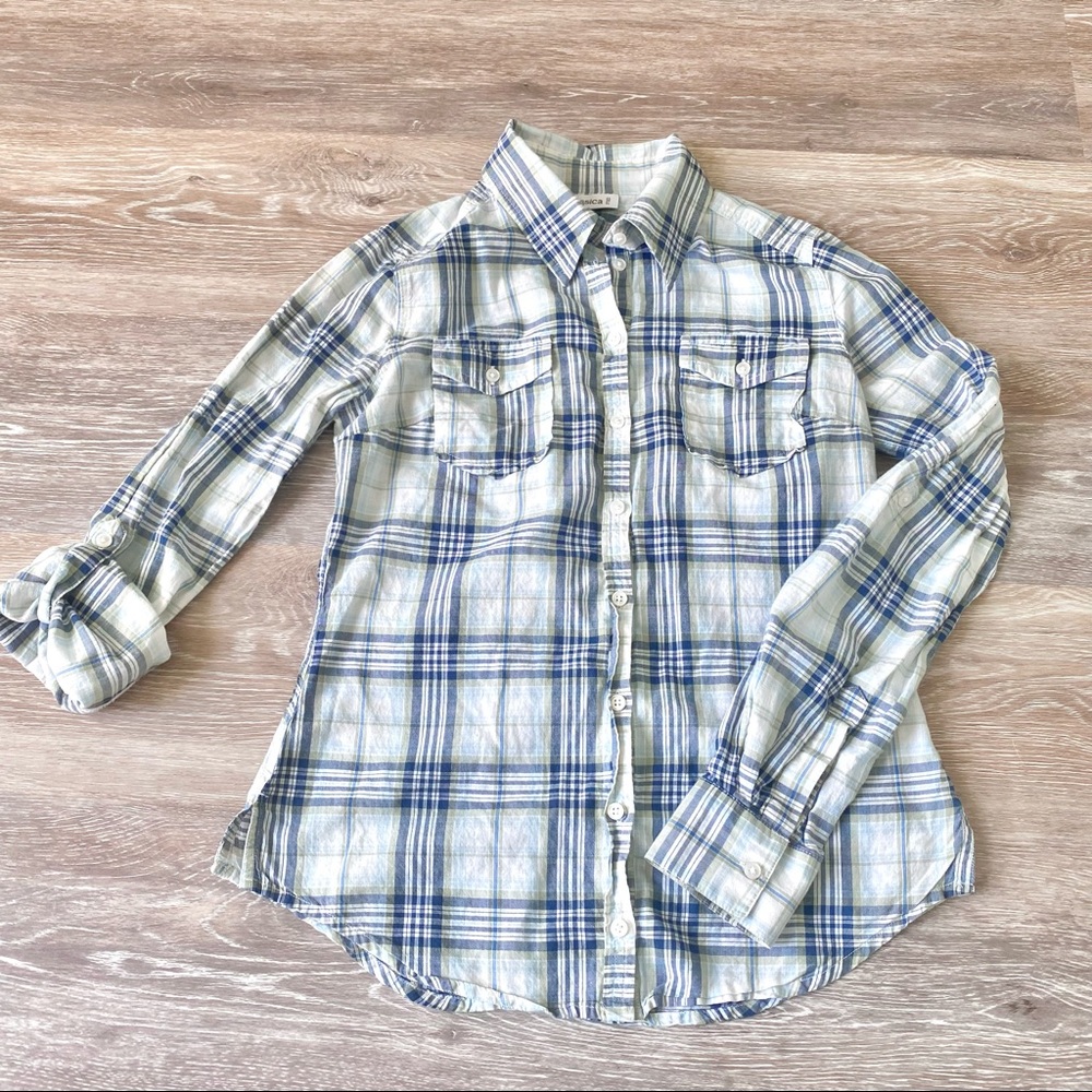 Yessica plaid button down shirt